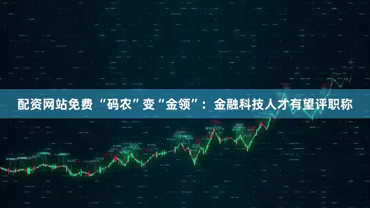 配资网站免费 “码农”变“金领”：金融科技人才有望评职称